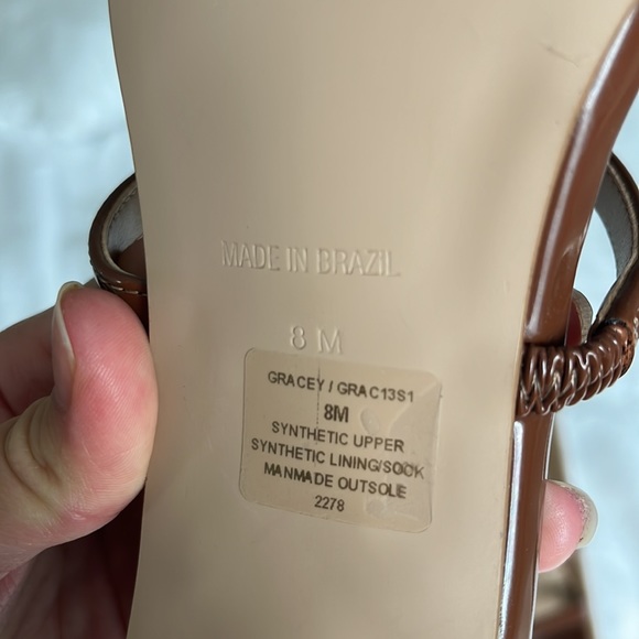 Steve Madden Gracey Cognac Pat Heel size 8 - Picture 5 of 6